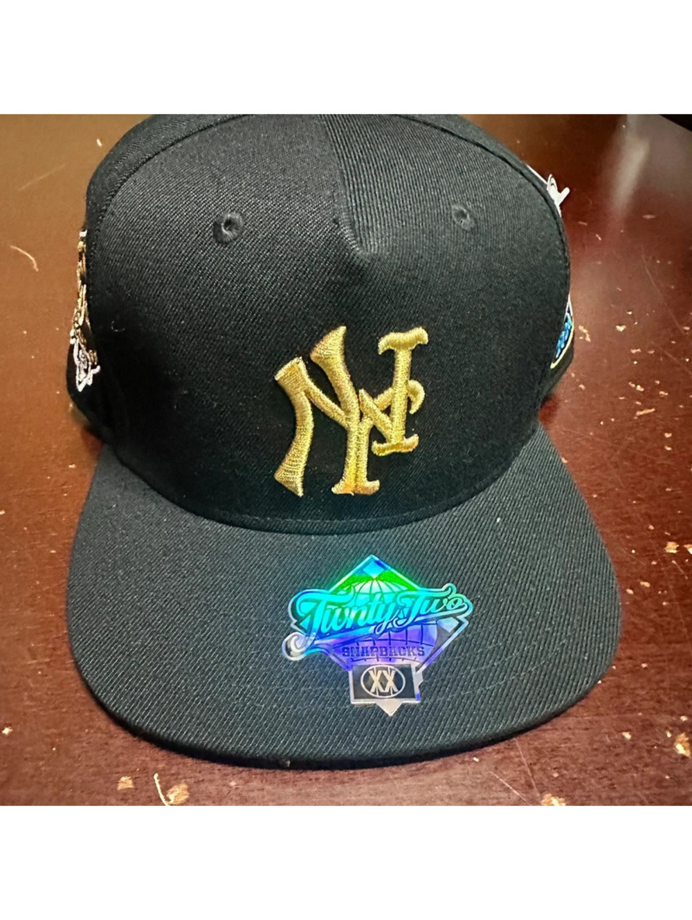 TWNTY Two black gold big apple New York City pride snapback hat